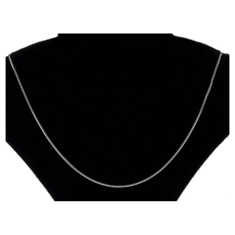 Sterling Silver Box Chain Necklace 24 Inch - Polished 1mm Jewelry
