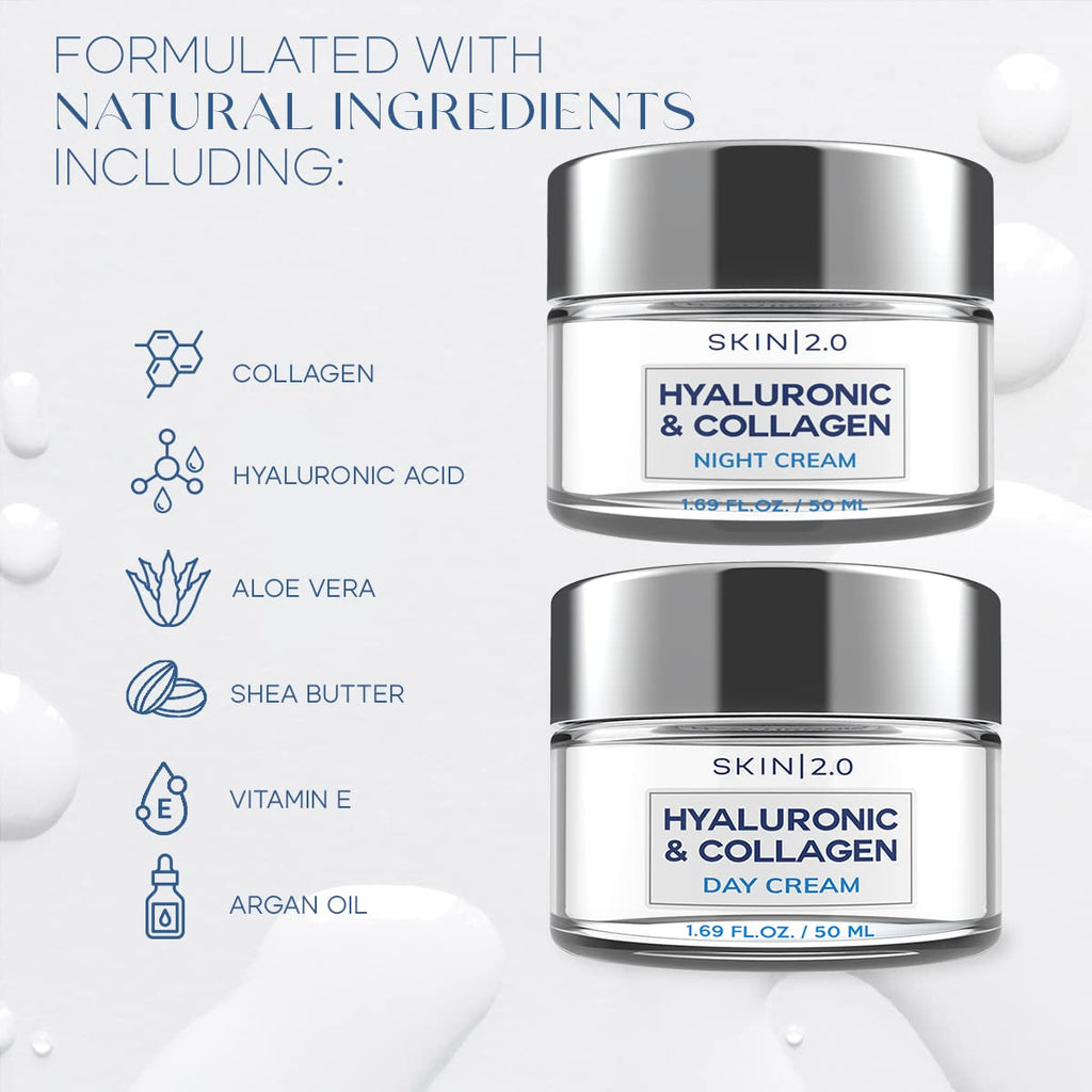 Vitamin C & Collagen Face Moisturizer - Dermatologist Tested, Anti-Aging, Skin Tightening - Brightening, Clean Beauty, Cruelty-Free, Korean Skincare for All Skin Types - 1.69 Fl oz