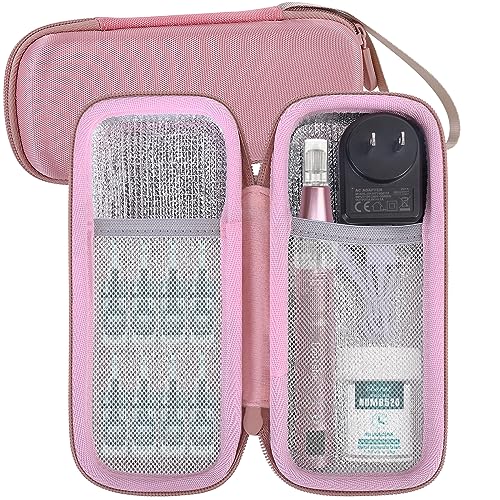 Aenllosi Hard Case Compatible with Professional Pen and Replaceable Cartridges,Holder for Electric Wireless Derma Pen(Rose Pink,Case Only)