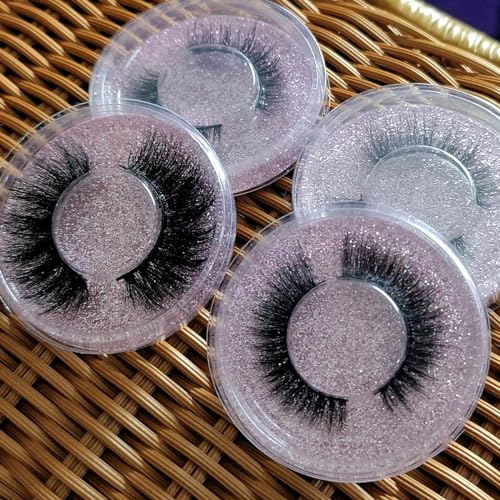 Eyelashes Natural Looking Fluffy False Eyelashes Mink 15mm Bulk Wispy Lashes 20 Pairs (H2£©
