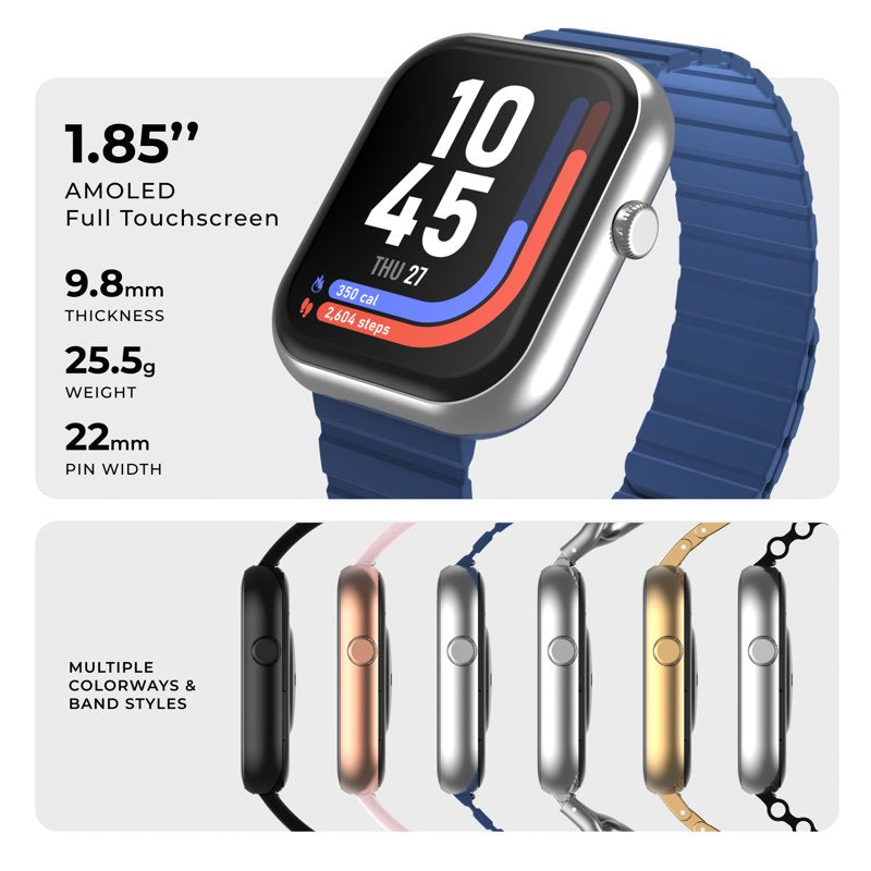Smartwatch with AMOLED Display Waterproof Fitness Tracker - Blue