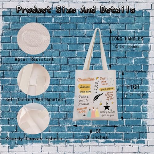 MNIGIU Musical Merch Theatre Gift Musical Tote Bag Musical Fan Gift