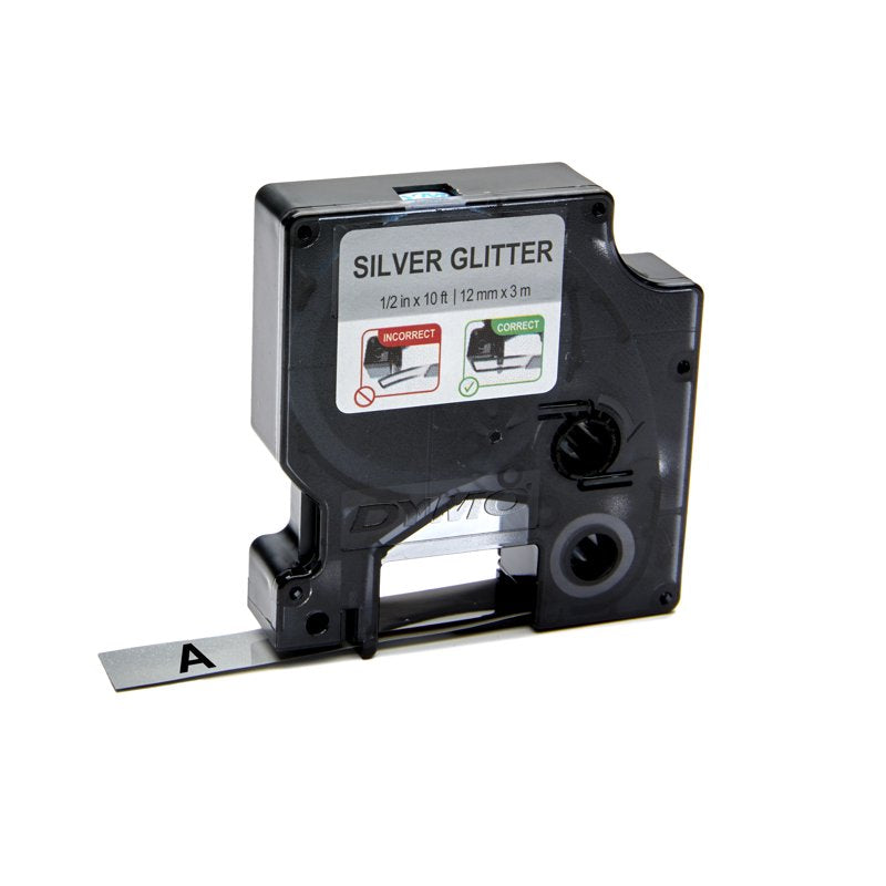 Portable Label Maker with Silver Glitter D1 Tape - DYMO LabelManager 160e