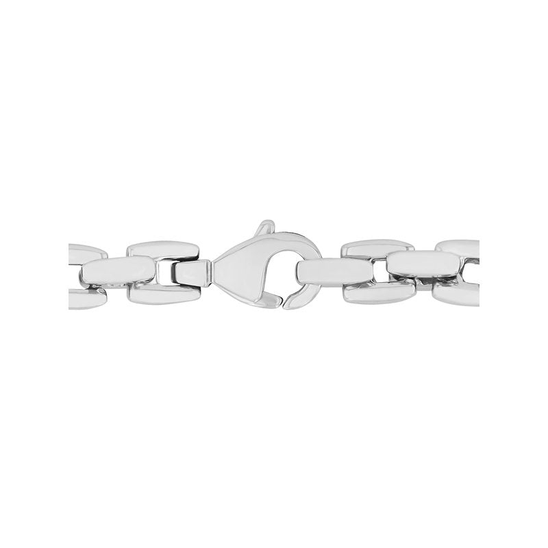 Men's Stainless Steel H-Link Chain Necklace 24 Inch - Modern Jewelry