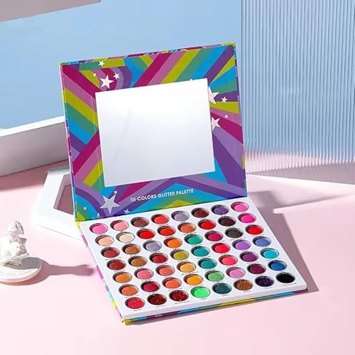 Colorful Makeup Palette 56 Colors Bright Eyeshadow Palette Highly Pigmented Matte Shimmer Eye Shadow Pallet Cosmetics