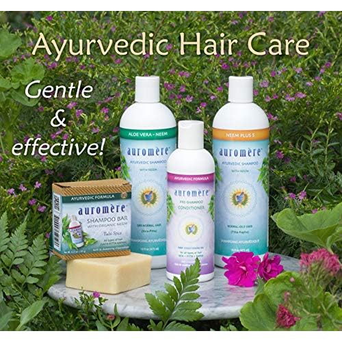 Auromere Ayurvedic Shampoo Bar - Eco Friendly, Handmade, Vegan, Cruelty Free, Natural, Non GMO, All in One Bar for Soap and Shampoo (4.23 oz), 3 pack