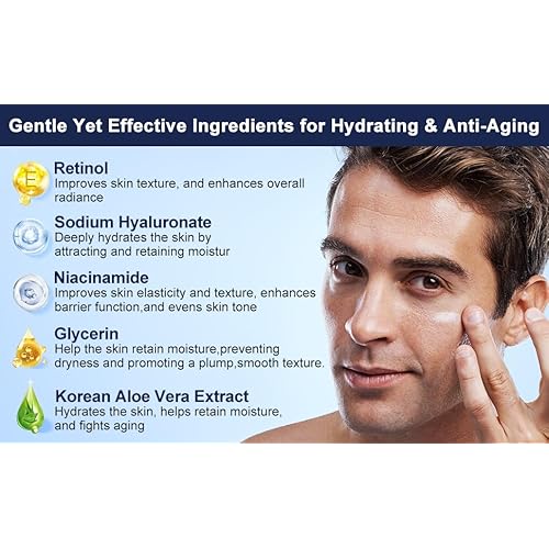 Skin Care for Men, Hydrate, Firm, Anti-Aging & Wrinkle Mens Self Care Facial Face Routine Kit,Birthday Valentines Gift Baskets for Young Men Him Teen Boy Dad Boyfriend Husband Christmas Gifts Ideas