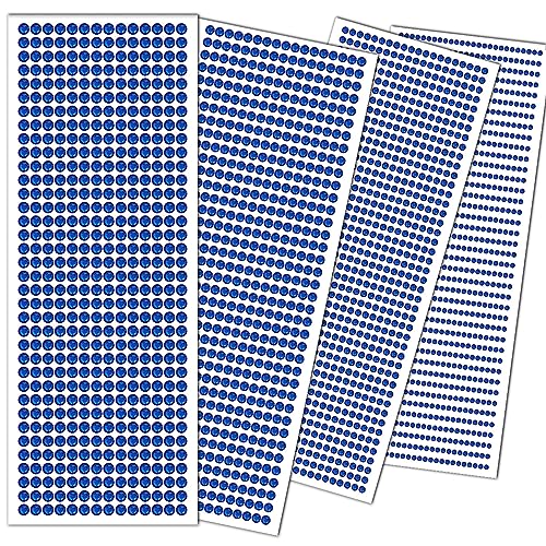 3090 Pcs Self-Adhesive Dark Blue Rhinestone Gem Stickers Hair Jewels Face Jewels Stick On Tooth Gems Eye Gems Bling Rhinestone Sticker Sheet For DIY Scrapbook Crafts Nail Body Makeup Festival 4 Size
