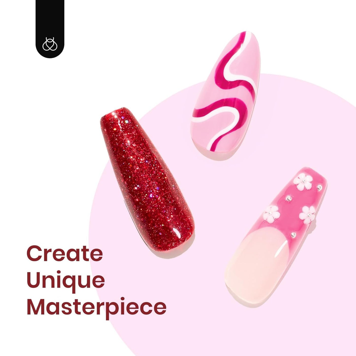 Beetles 6-Pack Fall Gel Nail Polish Set - Brown, Green, Yellow, Burgundy & Glitter - Soak Off UV/LED Manicure Gift for Women