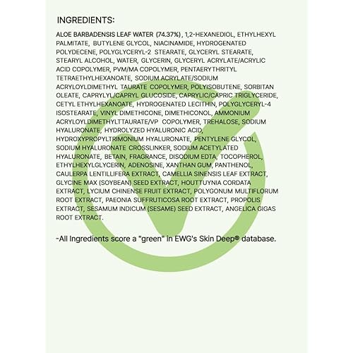 Aloe Vera 74% Moisture Soothing Fluid 125 ml ? Hydrating & Moisturizing with Hyaluronic Acid