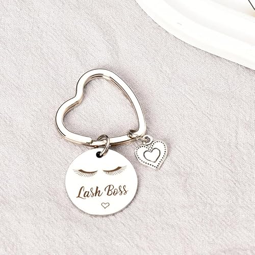 Lash Boss Keychain Beautician Gifts for Women Best Friend Party Esthetician Supplies Lash Tech Artist Birthday Supplies Gift for Daughter Sister Girlfriend Christmas Gifts Cosmetologist Accessories