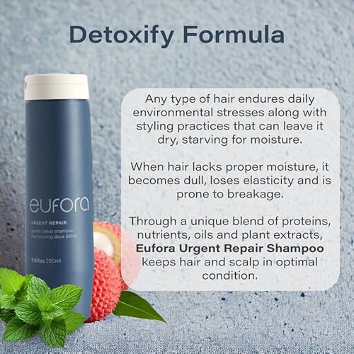 Eufora Urgent Repair Gentle Detox Shampoo 9.5 Fl. Oz, white