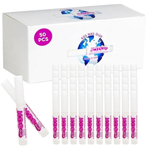 KDS Nail Glue Set Ultra-Strong Professional Hold for Nail Tips & Art Easy to Use, Fast Drying Formula 50PCs