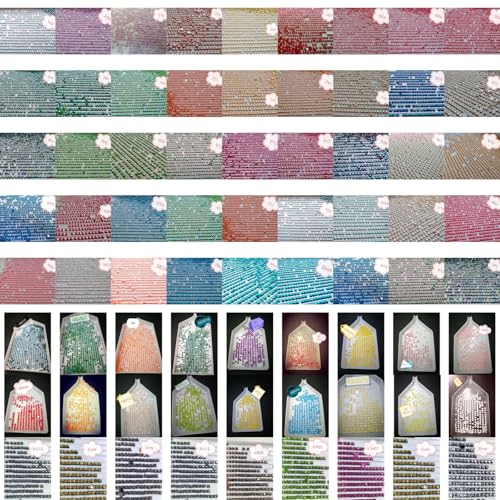 144000PCS AB Beads for Diamond Painting, Diamond Painting Accessories, 72 Colors Round Drills Rhinestones for Crafts, Bead Art or Nails Art, 2.8MM