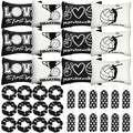 Kajaia 36 Pcs Volleyball Gifts for Teen Girls Makeup Bags Cosmetic Bags Sport Hair Scrunchies Lipstick Holder Keychains for Party Favors Team Gifts