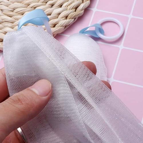 5PCS Exfoliating Foaming Net Premium Effective Easy Maker Face and Body Face Cleansing Soap