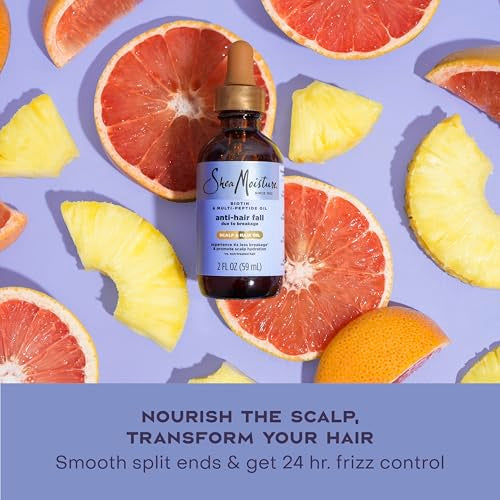 SheaMoisture Scalp & Hair Oil, Anti-Hair Fall for Healthy Looking and Moisturized Scalp, with Biotin & Multi-Peptide ScalpBoost Technology, 2 oz,(Pack of 2)