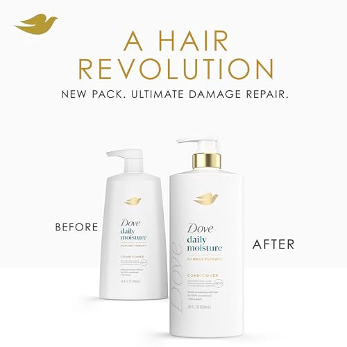 Dove Conditioner Daily Moisture for Dry Hair with Bio-Protein Care Technology and Hyaluronic Serum 28 Fl Oz