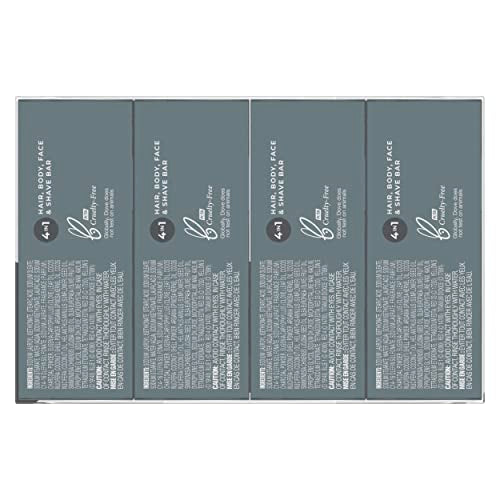 DOVE MEN + CARE Cleansing Bar Soap Charcoal + Clove Oil to Rebuild Skin in the Shower,a 4in1 Hair,Body,Face & Shaving Bar with Plant-Based Cleanser and Natural Oils 5 oz,(Pack of 8)