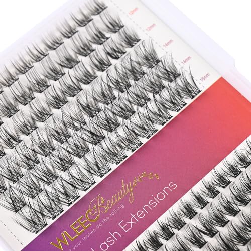 Lash Clusters DIY Eyelash Extensions, 156PCS Individual Lashes D Curl Clusters Eyelash Extensions (LC85, 2 Styles Mix 10-16mm)