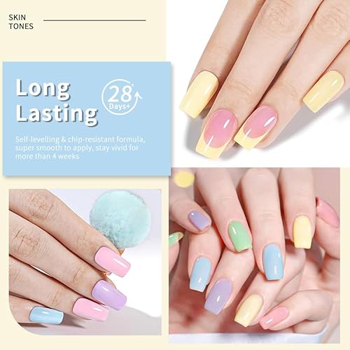 JR 9pcs 15ml Summer Color Gel Nail Polish Set Including Red Pink Nude Gel Polish Kit UV LED Soak Off Polish Home DIY Gift D