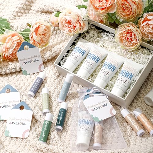 20 Sets Thank You Gifts Bulk for Women Employee Appreciation Gifts Hand Cream and Lip Balm Set Inspirational Hand Lotion for Nurses Office Staff Female Coworker Team Volunteers Guests
