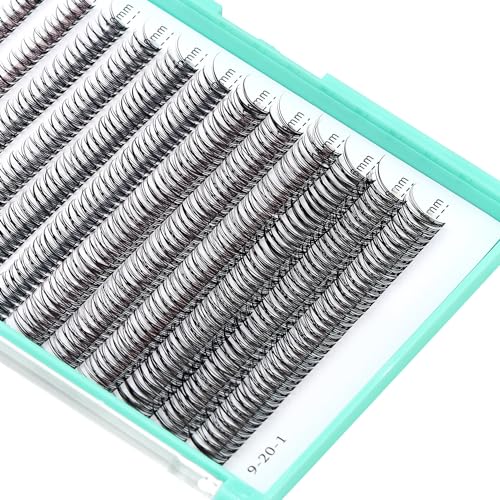 Bodermincer 120pcs 0.10mm Thickness Handmade Fish Tail False Lahses Thick Natural Long Black Individual False Eyelashes Fake Eye Lashes Extensions Makeup Tool (MIX 8-10-12-14-16mm)
