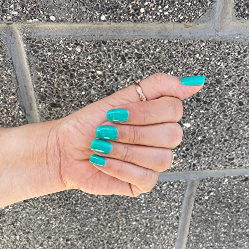 Dazzle Dry Nail Lacquer (Step 3) - Palm Springs - A mid-century modern deep seafoam green. Semi-sheer cream. (0.5 fl oz)