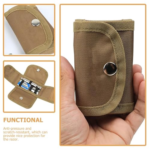 1PCS Razor Storage Bag Men Grooming Storage Bag Razor Case for Travel Soft Shaver Case Carrying Cover Bag Safety Razor Case for Travel and Outdoor