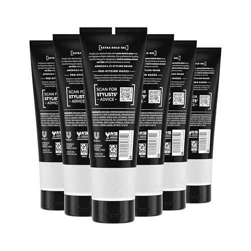 TRESemm? Extra Hold Hair Gel Pack of 6 Alcohol-Free for 24-Hour Frizz Control and Humidity Protection 9 oz