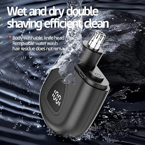 Nose Hair Trimmer for Mens and Women - Professional Painless Eyebrow & Ear Hair Trimmer for Men Women - Battery Operated Trimmer with IPX7 Waterproof - Dual Edge Blades for Easy Cleansing