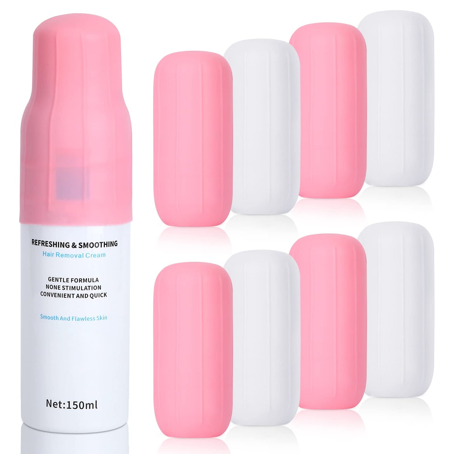 8PCS Leak Proof Sleeves for Travel Containers Elastic Sleeves for Leak Proofing Reusable Leak Proof Locks Toiletries Sleeves Covers for Travel in Luggage Silicone Bottle Covers Gadgets Accessory