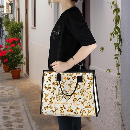 WZMPA Tiger Cosmetic Bag - Tiger Fans Gifts - Peace Love Makeup Zipper Pouch Bag - Merchandise (Love Tiger2-TB)