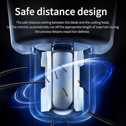 Nose Hair Trimmer for Men Painless USB Rechargeable Nose Trimmer for Men Women, Eyebrow & Facial Hair Trimmer for Smoother Cutting with IPX7 Waterproof (White)
