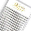 QUEWEL Lash Clusters 240Pcs Individual Lashes 10D 0.10C Curl 11mm Length DIY Lash Extension Soft False Eyelashes Wispy Cluster Lashes Easy to Create Natural Look At Home(10D-0.10C-11mm)