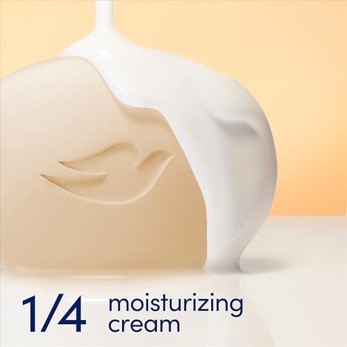 Dove Indulge Soap Bar 6 Bars Warm Vanilla + Sweet Cream for Hydrated & Soft Skin 3.75 oz