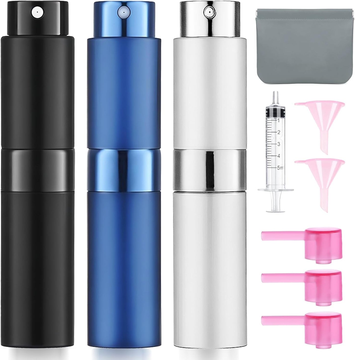8ML Perfume Atomizer Spray Bottle - 6 Pack Travel Refillable Mini Cologne Dispenser