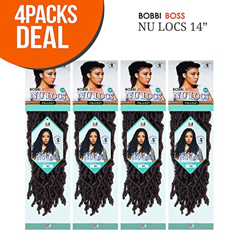 Bobbi Boss Synthetic Hair Crochet Braids African Roots Braid Collection Nu Locs 14" (4-PACK, 2)