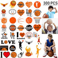 Oringaga 300 Basketball Temporary Tattoos for Kids - Sports/Basketball Birthday Baby Shower Party Supplies Goodie Bag Stuffers Favors Prize Motivational Stickers(24 Sheets)