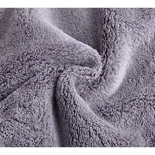 Makeup Remover Cloths for Face, Eye, Lips - Reusable Makeup Remover Pads Soft Microfiber Facial Cleansing Cloths 8 x 8 inch 12 Pack (Gray)