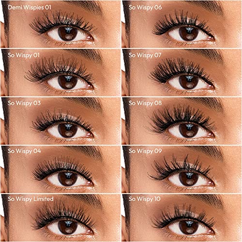 i-ENVY 10 Pairs So Wispy Human Hair Eyelashes Multipack, Natural Dramatic Fluffy False Lashes - Invisible Band, Volume & Curl, Lightweight, Reusable