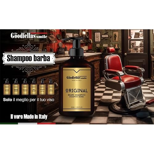 The Goodfellas' smile. Nourishing Beard Shampoo, 250ml/8.5 oz, Made in Italy, Sea Citrus