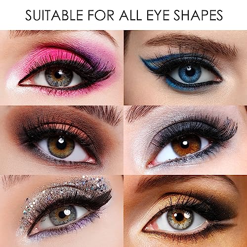 No Glue Magnetic Eyelashes with Applicator, 3D Reusable Magnetic Lashes Natural Look for Office & Daily Wear, Mess-Free Dual Magnetic Eyelash Kit, Lightweight & Windproof