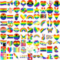 Zomme 144 Pcs Pride Tattoos, LGBT Rainbow Temporary Tattoos, Pride Temporary Tattoos, Waterproof Rainbow Flag Tattoo Stickers for Pride Equality Parades