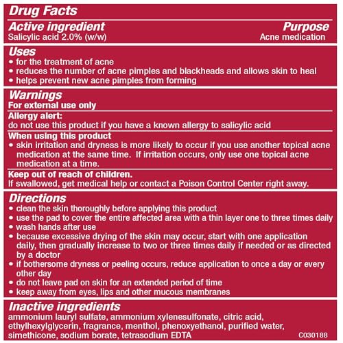Stridex Daily Care Acne Pads with Salicylic Acid, Maximum Strength, 90 ea - 2pc