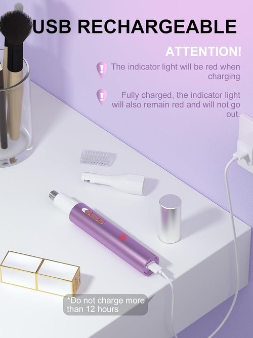 2025 Rechargeable Nose & Ear Hair Trimmer, Dual-Edge Blade Electric Clipper for Women Men, Facial & Eyebrow Hair Removal Tool, Powerful Motor, Painless, Easy to Clean