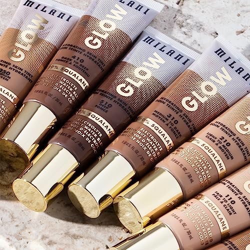 Milani Glow Hydrating Skin Tint - Medium to Dark, Dewy Finish, Light Coverage, Cruelty Free