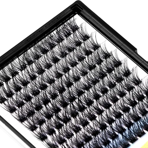 Handmade D Curl 10-20mm to Choose 120Pcs Natural long Individual Thick Base Cluster Eyelashes Dramatic Look DIY Volume Eye Lashes Extensions (12mm)