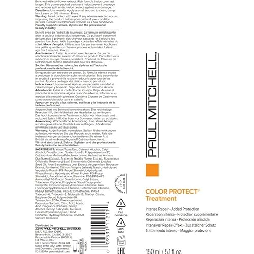 Paul Mitchell Color Protect Treatment, Intense Repair, For Color-Treated Hair, 5.1 fl. oz.