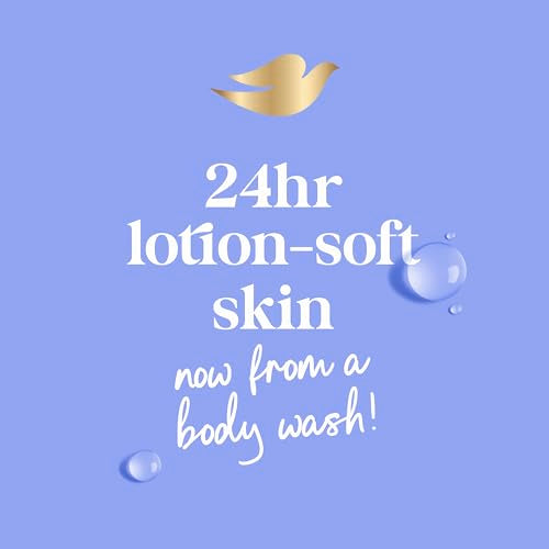 Dove Body Wash with Pump 3 Count Anti-Stress Blue Chamomile & Oat Milk, for 24hr Lotion-Soft Skin Moisturizing Skin Cleanser with No Sulfates No Parabens